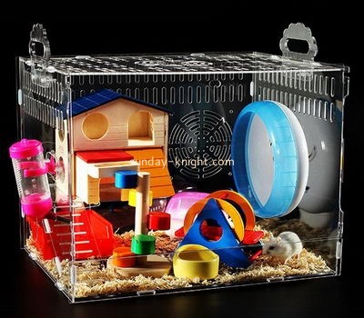 Acrylic display manufacturers custom good acrylic hamster bird cages for sale PCK-019