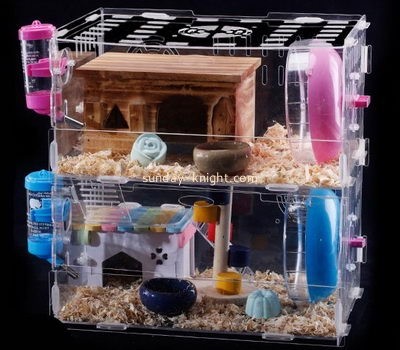 Acrylic display factory custom extra large acrylic hamster parrot cage PCK-017