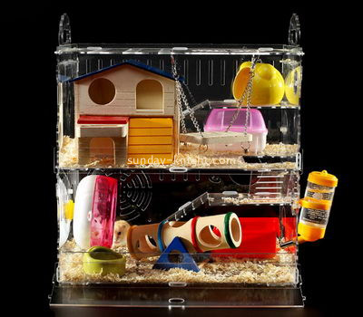 Acrylic display supplier custom acrylic cheap bird cage chinchilla cages  PCK-023