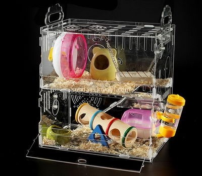 Acrylic display factory custom acrylic antique bird cages giant hamster cage PCK-040