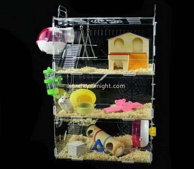 Acrylic display factory custom acrylic vision bird cage large hamster cages for syrian hamster PCK-041