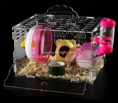 Acrylic plastic supplier custom acrylic love birds best dwarf hamster cage PCK-064