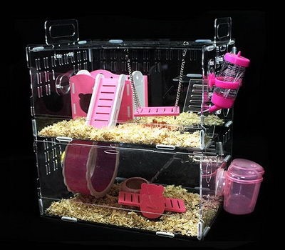 Acrylic boxes suppliers custom finch aviary transparent hamster cage PCK-076
