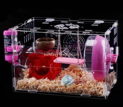Acrylic products manufacturer customize hamster cage plastic hendryx bird cage PCK-088