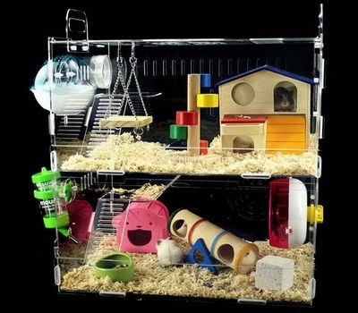 Acrylic manufacturing company customize very large hamster cages pet mouse cage PCK-099