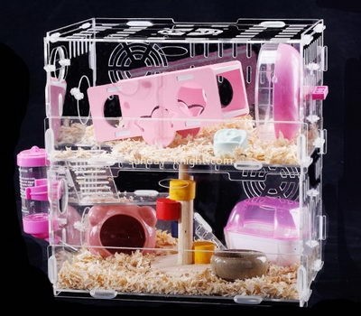 Acrylic plastic supplier customize top perfect hamster cages PCK-104