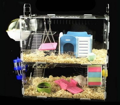 Display box manufacturers customize acrylic display boxes hamster cages for two hamsters PCK-115