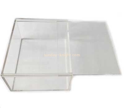 Custom clear acrylic plastic display cases box with sliding lid DBK-109