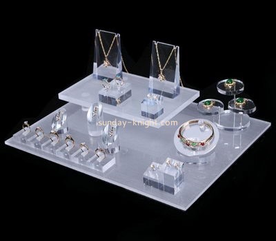 Shop display stands suppliers customized acrylic jewelry retail display JDK-401