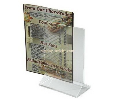 Plexiglass manufacturer custom plastic fabrication menu holders BHK-093