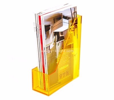Acrylic display supplier custom plexiglass fabrication magazine file holder BHK-297