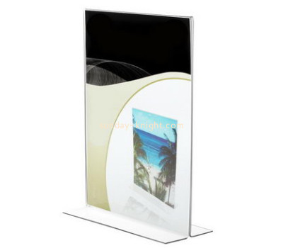 Acrylic plastic manufacturers custom t style acrylic sign holder BHK-336