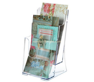 Acrylic display stand manufacturers custom lucite desktop brochure holder BHK-399