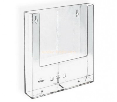 Acrylic manufacturers custom lucite wall mounted magazine racks for office BHK-447