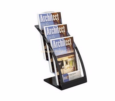 Acrylic plastic manufacturers custom lucite floor standing leaflet holders BHK-483