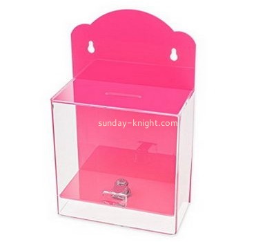 Custom and wholesale acrylic donation charity collection boxes DBK-118