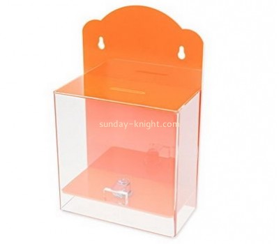 Custom and wholesale acrylic charity money collection box DBK-120