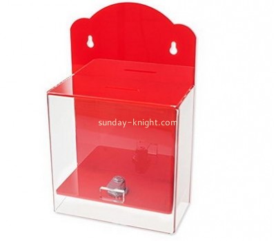 Custom and wholesale acrylic donation collection box DBK-123