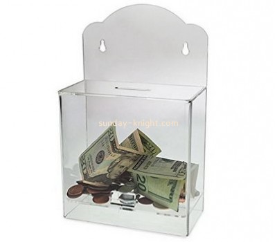 Custom and wholesale acrylic collection boxes for fundraising DBK-125