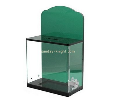 Custom and wholesale clear lockable acrylic suggestion box DBK-129