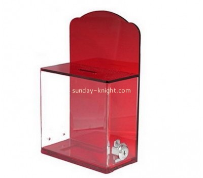Custom and wholesale acrylic money donation box DBK-132