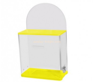 Custom and wholesale acrylic donation lock box DBK-136