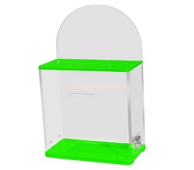 Custom and wholesale acrylic locking donation box DBK-134