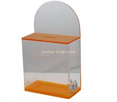 Custom and wholesale acrylic charity money collection boxes DBK-137