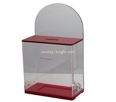 Custom and wholesale acrylic charity collection boxes for sale DBK-135