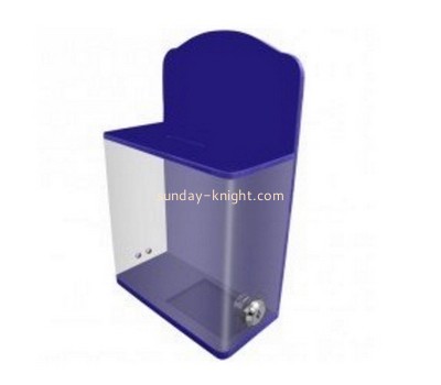 Custom and wholesale acrylic money collection boxes for charity DBK-144