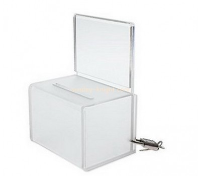 Customized plastic donation boxes with lock DBK-173