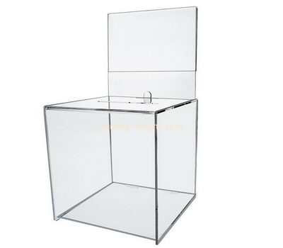 Customized lucite charity money collection boxes DBK-178