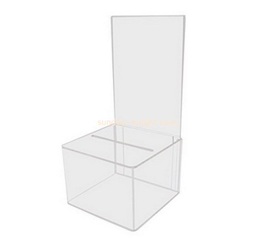 Customized acrylic fundraising collection boxes DBK-192