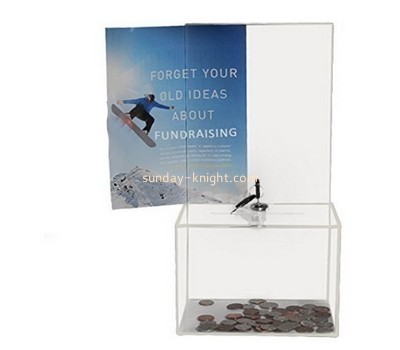 Customized acrylic raffle ticket collection boxes DBK-195