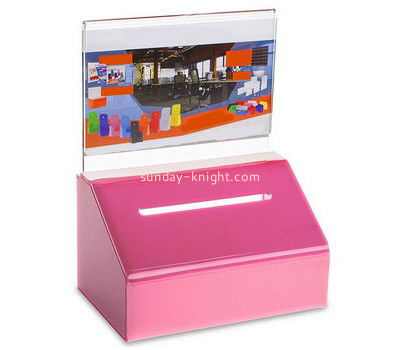 Customized acrylic election ballot box DBK-206