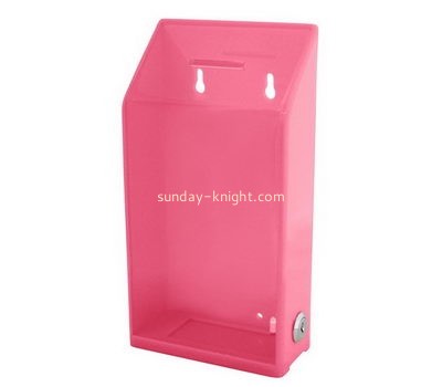 Customized perspex charity coin collection boxes DBK-227