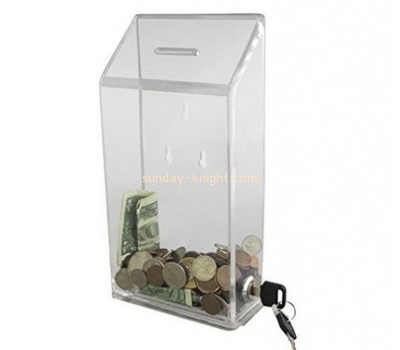 Customized perspex money collection boxes for charity DBK-228