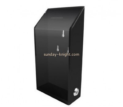 Customized black acrylic lockable ballot box DBK-238