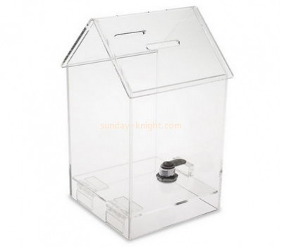 Customized acrylic clear ballot box with lock DBK-268