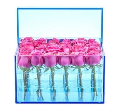 Customized clear acrylic rose flower box DBK-371