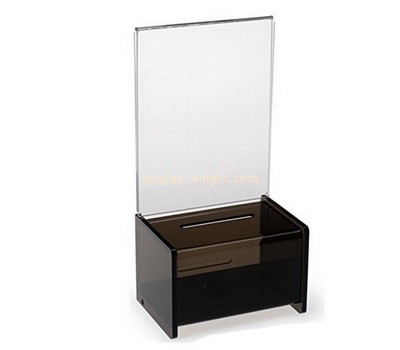 Customized black acrylic ballot box DBK-380