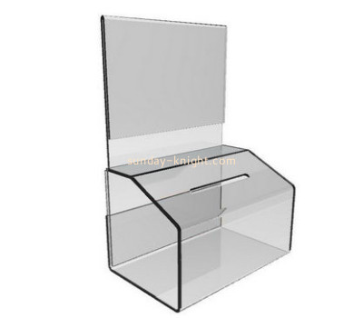 Customized clear acrylic ballot box voting DBK-385