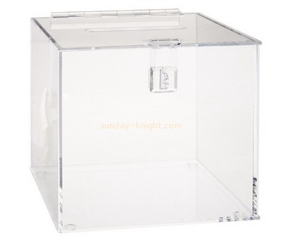 Customized clear acrylic large donation box DBK-395