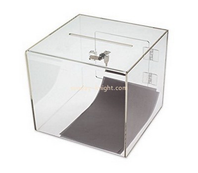 Customized clear acrylic fundraising box DBK-400