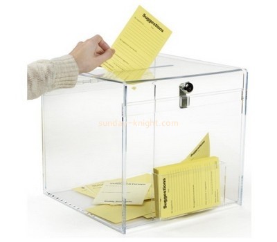 Customized clear acrylic money collection box DBK-403