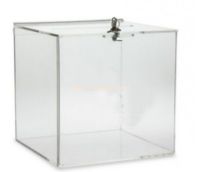 Customized clear acrylic donation boxes for sale DBK-407