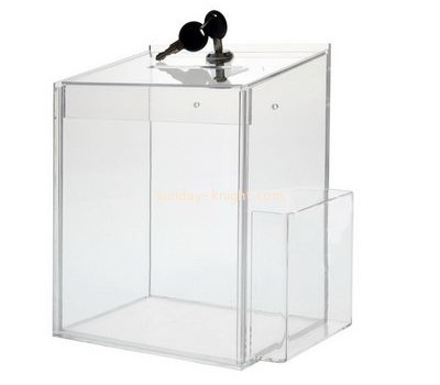 Customized clear acrylic cash collection box DBK-412