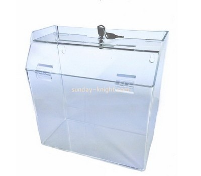 Customized clear acrylic money collection box DBK-414