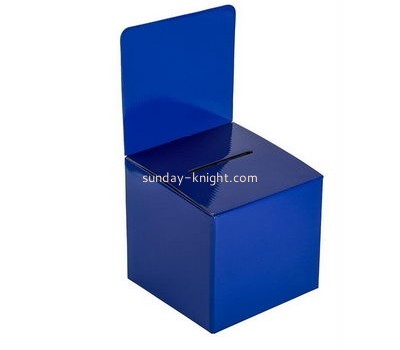 Bespoke blue lucite donation collection box DBK-565