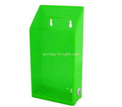 Bespoke green lucite collection box DBK-584